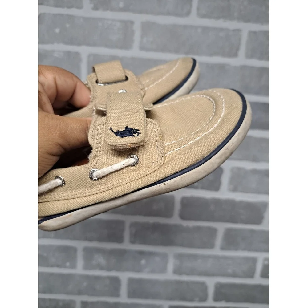 Polo Ralph‎ Lauren Toddler Boy's Boat Tan Shoes Size 8